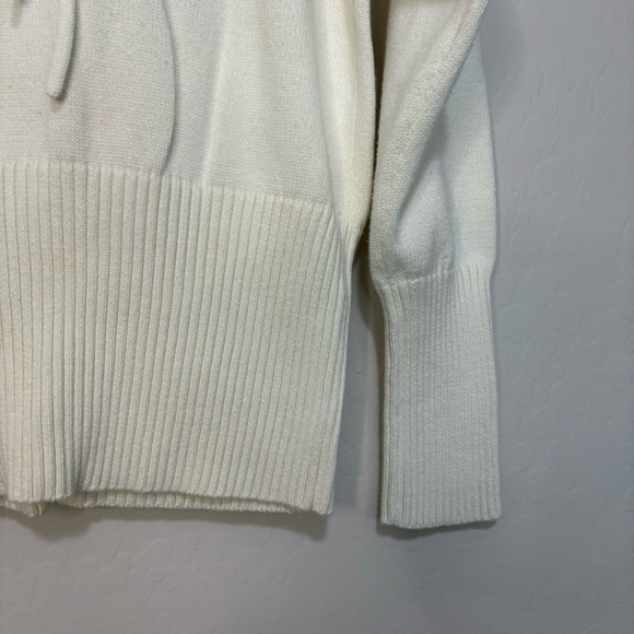 TOMMY JEANS Knit Hoodie Sweater Cream Red White Blue Vintage Retro Size Medium - Picture 7 of 14